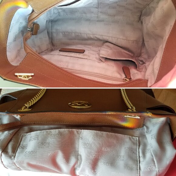 Michael Kors - "Jet Set" Saffiano Leather Shoulder Bag - Picture 10 of 11